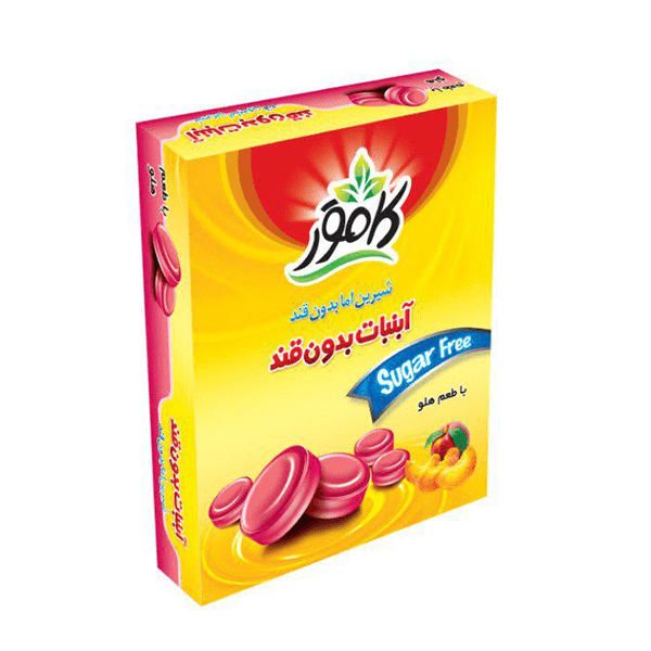 آبنبات هلو بدون قند و رژیمی کامور