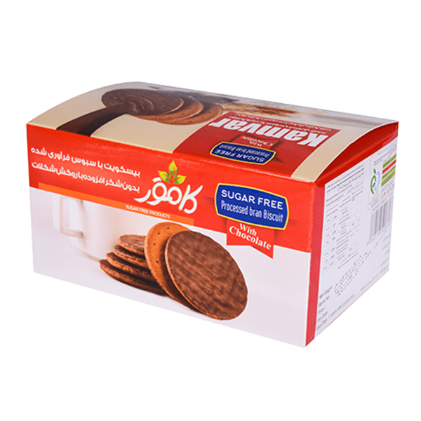 بیسکویت رژیمی با روکش شکلات کامور
